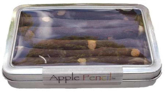 Handmade Apple Wood Twig Pencils, 7 Colors in Tin | Apple Pencil